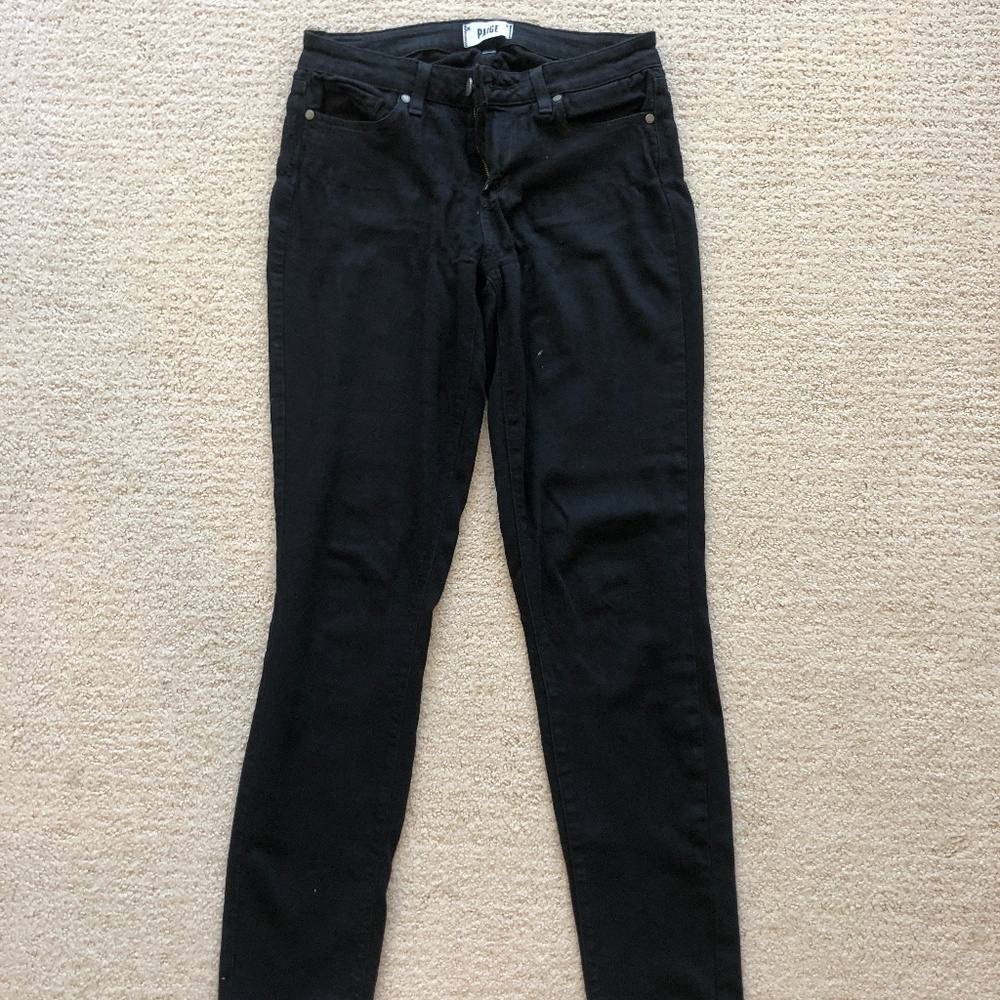 Women's Paige Black Skinny Jeans, Size 29